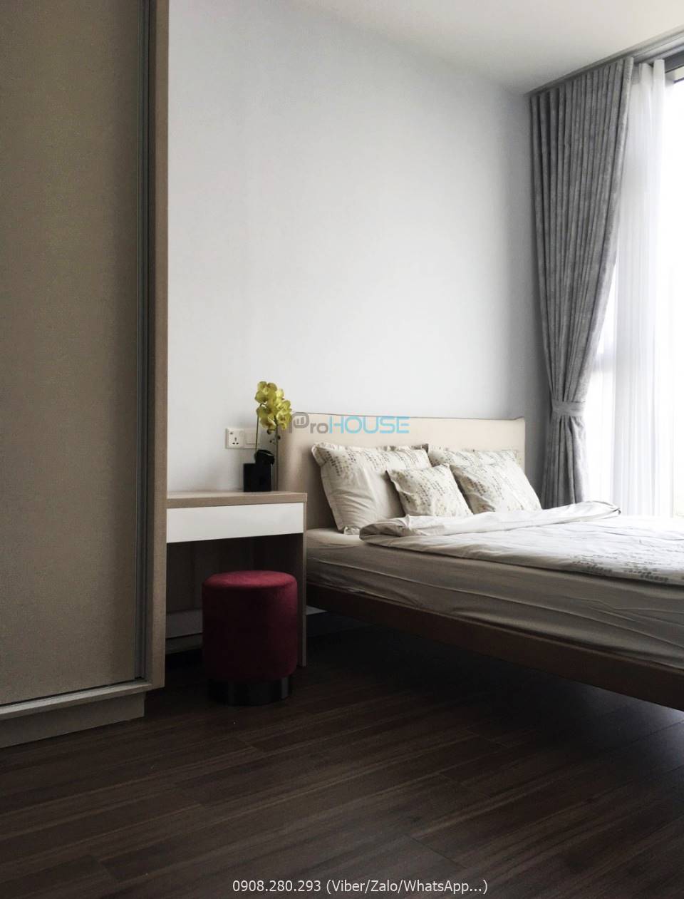 Căn hộ 1 phòng ngủ cho thuê giá rẻ với nội thất cao cấp