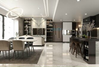 Căn hộ Tilia 3 phòng ngủ view sông cho thuê