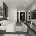 Căn hộ 2 phòng ngủ thiết kế đẹp tại Tilia Residences cho thuê