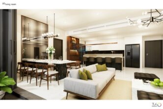 Big apartment for rent in Empire City with modern furniture