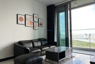 Căn hộ 2 phòng ngủ Tilia Residences lầu cao nội thất đẹp cho thuê