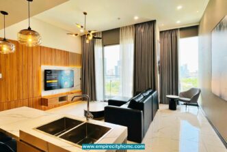 Tilia Residences 2-bedroom apartment for rent view to Saigon river and CBD of HCMC
